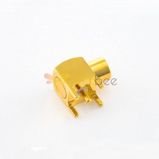 MCX Female Right Angle Connector Copper Gold-plated