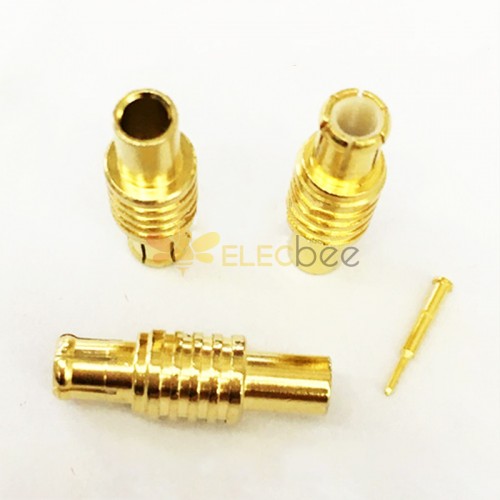 Yarı esnek Kablo RG405/RG086 için MCX Erkek Konnektör RF Koaksiyel Altın Kaplama Lehim 50 Ohm