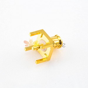 Conector de plugue macho MCX reto banhado a ouro 50 banhado a ouro 50 Ω