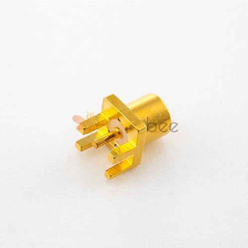 MCX PCB Mount Welding Female Straight Card Board Copper Gold-plated 75 Ohm