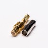 MCX Plug Connector Gold Plaqué Crimp Straight Window Solder MCX Plug Connector Gold Plaqué Crimp Straight Window Solder MCX Plug