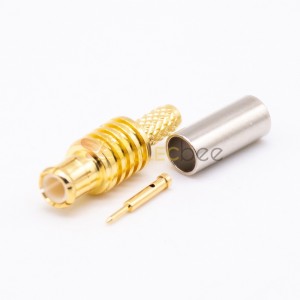 MCX RF Connector Male Straight Gold Plated Crimp for Cable