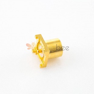 MCX 貼片焊片連接器母直銅鍍金 75 Ohm