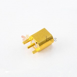 MCX 焊接連接器母直插孔銅鍍金 75 Ohm