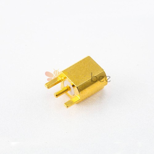 Conector de solda MCX fêmea reto jack cobre banhado a ouro 50 Ohm
