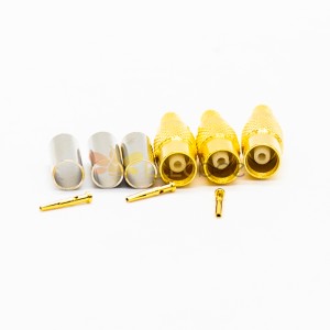 MCX Straight Connector Mâle Gold Plating Crimp Type pour câble