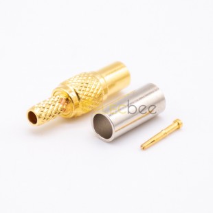 MmCX Conector Coaxial Macho Derecho Chapado en Oro Tipo de Crimpado