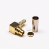 MMCX Conector Ângulo Direito Plug Gold Plated Crimp Type