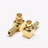 MMCX Conector Ângulo Direito Plug Gold Plated Crimp Type