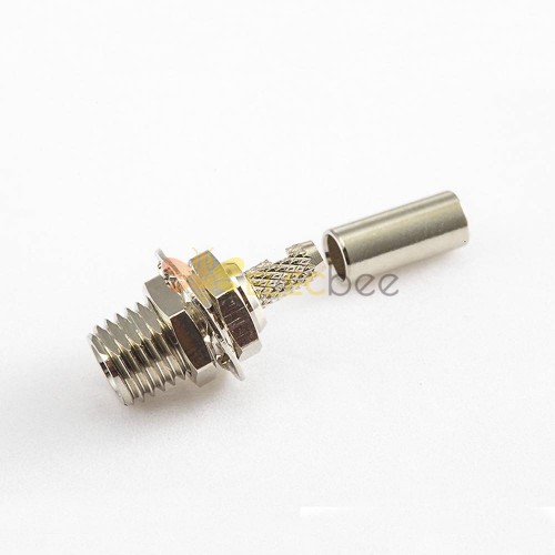 Threaded MCX Connector MCX Bulkhead Jack Straight Stainless Steel ...