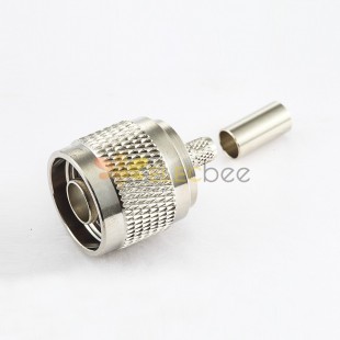 Connector N Male RG58 Straight Crimp for SYV50-3 RG142