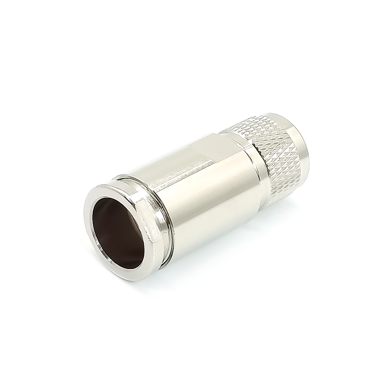 N Type Male Connector 180 Degree Clamp Type Coaxial Connector