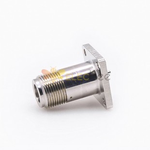 N Type RF Connector Female Straight 4 Фланцевый припой с 4 отверстиями для кабеля