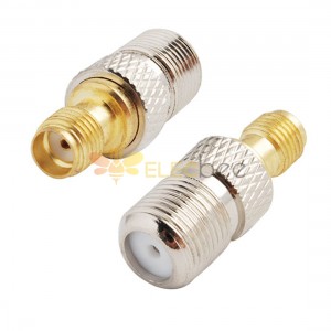 SMA Hembra a F Hembra Jack a Jack Adaptador Recto RF Coaxial Conector