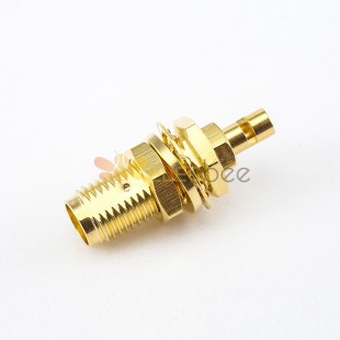 Cabo Conector SMA Feminino 180 Graus Anteparo dianteiro Crimp com solda para RG178 /1.37mm / 1.45mm