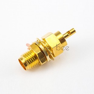 Cabo SMA Conector fêmea reta frisa com solda para 1.13mm / 1.32mm Painel mount antebraço dianteiro