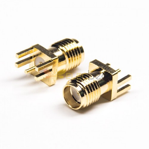 20pcs Edge Mount SMA Connector Straight Female Threaded Gold Plating ...