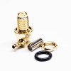 RF Coaxial connector Standard SMA Jack Right Angle Crimp for Cable