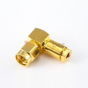 RF Coaxial connector Standard SMA Plug Right Angle Clamp for Cable RG58/RG142/SYV50-3