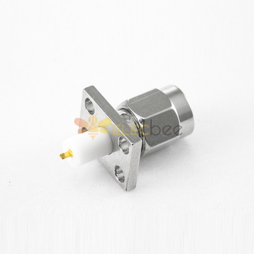 RF Coaxial connector Standard SMA Plug Straight Solder Type for PCB mount