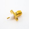 Conector pcb mount SMA feminino 180 graus placa de solda 2 furos flange