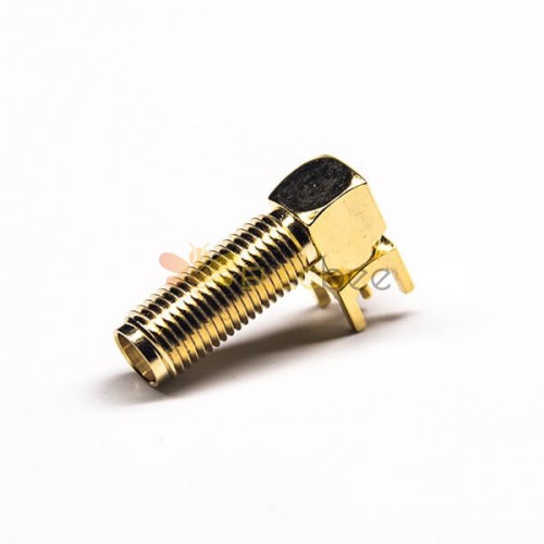 Pcb Mount Sma Connector Female Right Angled Through Hole Gold Plating 9652