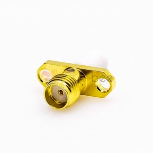 Pcb Mount SMA Connector Piastra di saldatura Femmina Pannello a 180 gradi Montaggio 2 fori Flangia