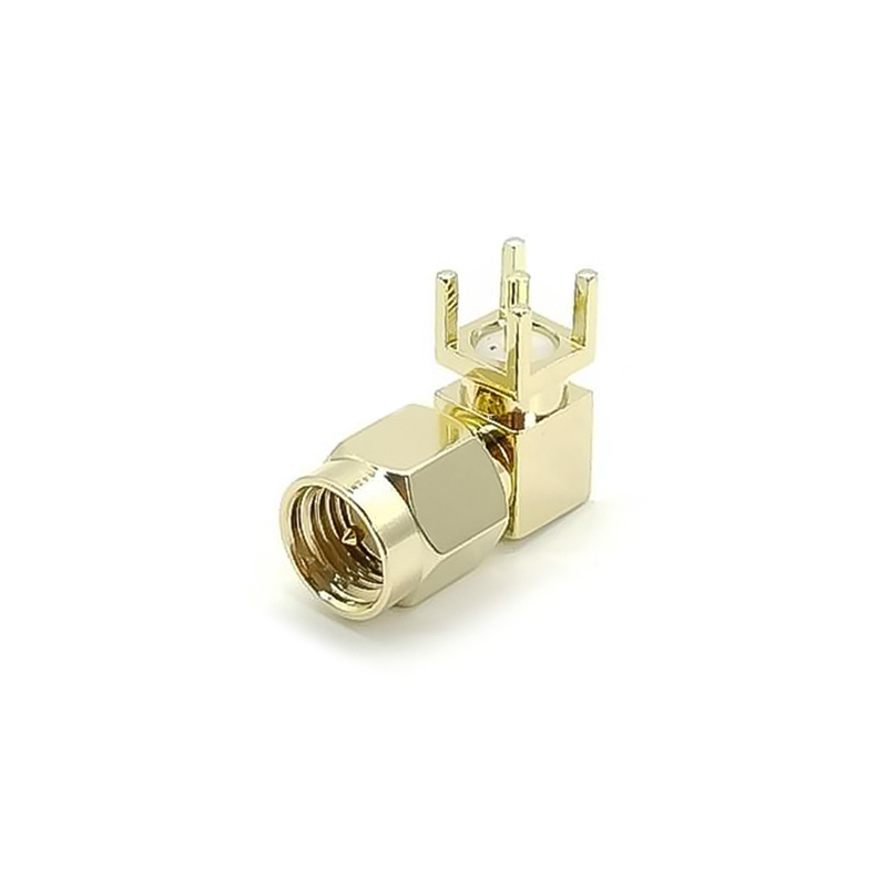 RF Coaxial connector Standard SMA Plug Straight Solder Type for PCB mount