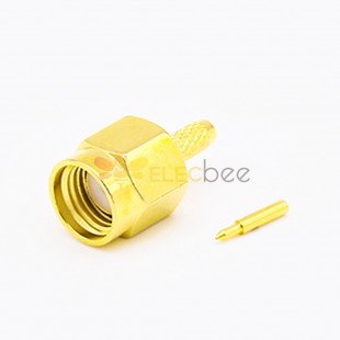 RF Coaxial connector Standard SMA Plug Straight Crimp for Cable RG174/RG316