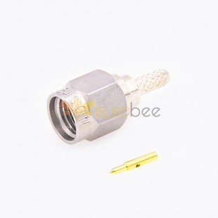 RF Coaxial connector Standard SMA Plug Straight Crimp for Cable RG316