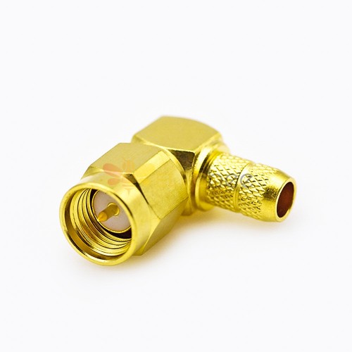 Conector SMA do cabo RG58 90 graus Masculino Crimp