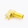 Right Angle SMA Female Connector Front Bulkhead Through Hole PCB Mount