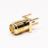 Conector coaxial RF Polaridad inversa SMA Jack Tipo de soldadura recta para montaje en PCB