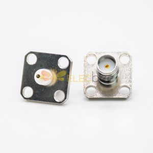 SMA 4Hole Square Flange Dritto Femminile con PTFE