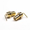 SMA 90 Degree Connector Female Rear Bulkhead Through Hole Gold Plating