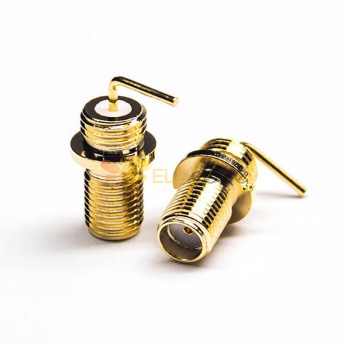 20pcs SMA 90 Degree Connector Female Rear Bulkhead Through Hole Gold Plating