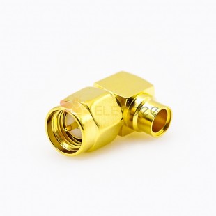 SMA Angle Connector Saldatura maschile per cavo 086 semirigido