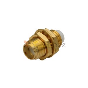 Conector chapado en oro hembra recto de mamparo 20 piezas SMA con crisol de soldadura