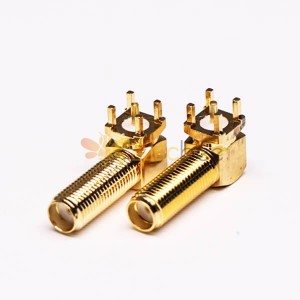 20pcs SMA Connector Female Right Angled for PCB Mount