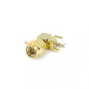 RF Coaxial connector Standard SMA Plug Right Angle Solder Type for PCB mount