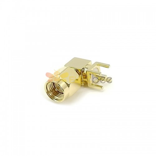 RF Coaxial connector Standard SMA Plug Right Angle Solder Type for PCB mount