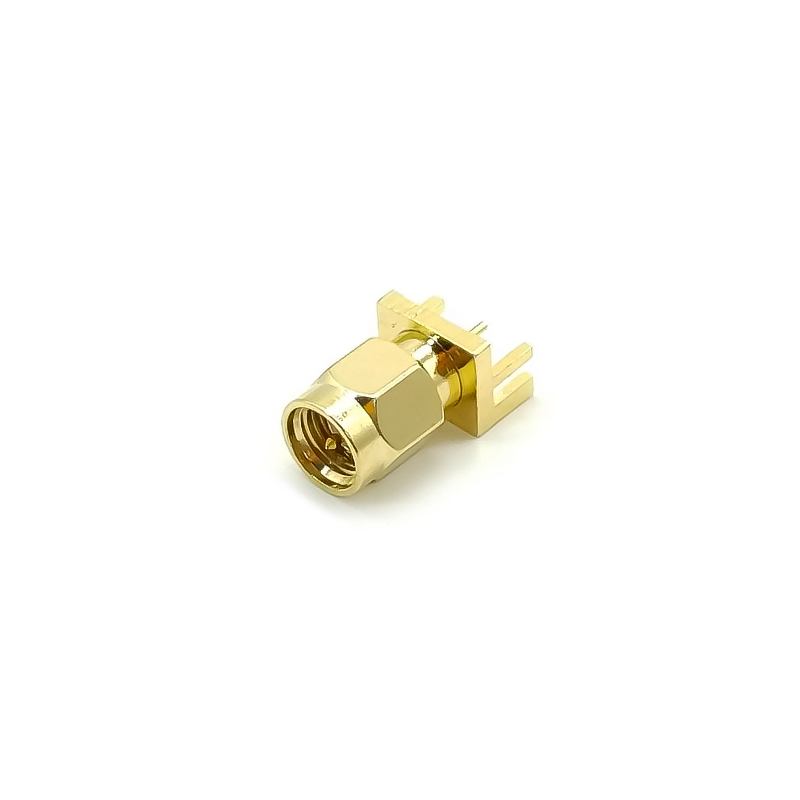 RF Coaxial connector Standard SMA Plug Straight Solder Type for PCB mount