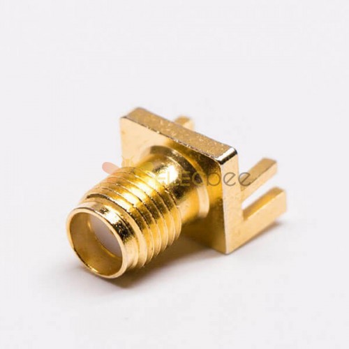 Conector coaxial RF Tipo estándar de soldadura recta SMA Jack para montaje en PCB