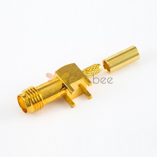 RF Coaxial connector Standard SMA Jack Right Angle Crimp for Cable RG174/RG316/LMR100