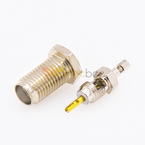 SMA Connector for Cable Straight Female Crimp With Solder for 0.4D