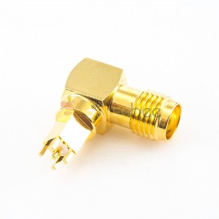 Conector SMA para PCB hembra 90 grados a través de agujero