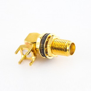 RF Coaxial connector Standard SMA Jack Right Angle Solder Type for PCB mount