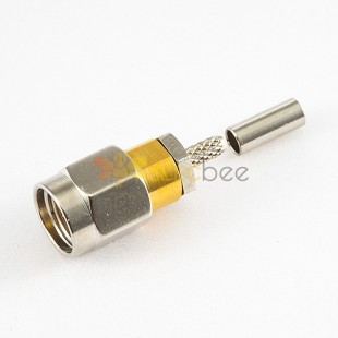 Autarcimento masculino do conector SMA para cabo de 1,13mm/1.32MM/1.37MM 180 Graus