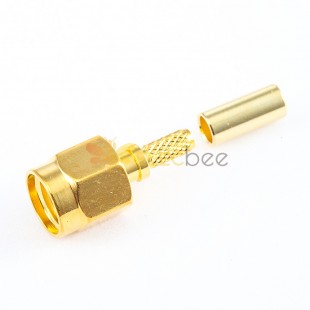 RF Coaxial connector Standard SMA Plug Straight Crimp for Cable RG174/RG316/LMR100