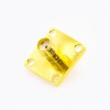 SMA Connector Panel Mount Female Piastra di saldatura a 180 gradi per montaggio PCB 4 fori Flangia